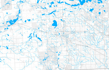 Rich detailed vector map of Novi, Michigan, USA