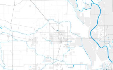 Fototapeta premium Rich detailed vector map of Woodland, California, USA