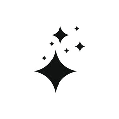 Shine stars icon. Isolated vector illustration. simple drawing.