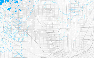 Rich detailed vector map of Royal Oak, Michigan, USA