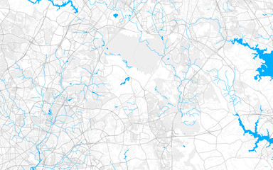 Rich detailed vector map of Bowie, Maryland, USA