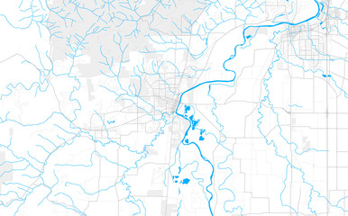 Rich detailed vector map of Corvallis, Oregon, USA