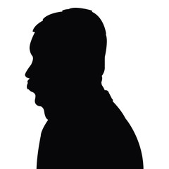 a man head silhouette vector