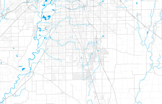 Rich Detailed Vector Map Of Greenwood, Indiana, USA