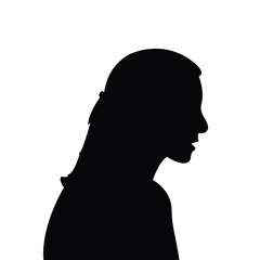 a woman head silhouette vector