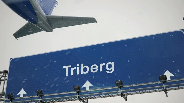 Airplane Takeoff Triberg in Christmas
