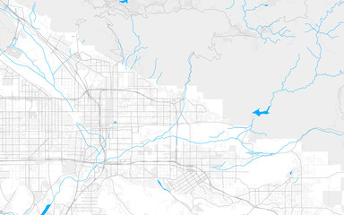 Fototapeta na wymiar Rich detailed vector map of Highland, California, USA