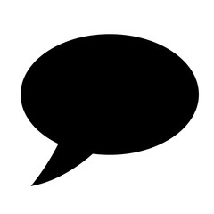 Simple black comment icon isolated on white background