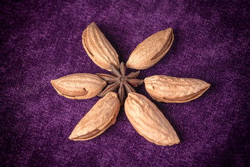 Неочищенные фисташки вокруг Бадья́на настоя́щего