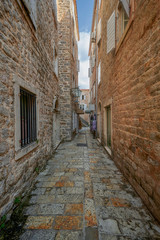 Fototapeta na wymiar Budva city, Montenegro, fragment of architecture