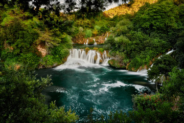 Fototapeta na wymiar Croatia, Krka national park, and waterfalls 