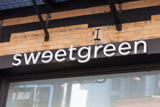New York, New York, USA - October 1, 2019: A Sweetgreen location in the meatpacking district.