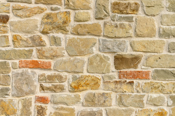 Stone wall texture of different sizes and colors
