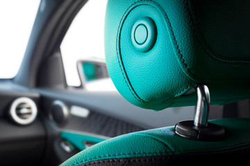 Modern luxury car leather interior