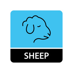 Sheep icon for web and mobile