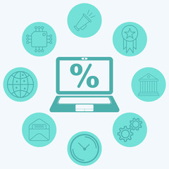 Discount vector icon sign symbol