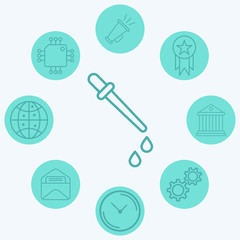Dropper vector icon sign symbol