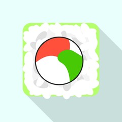 Rice sushi icon. Flat illustration of rice sushi vector icon for web design