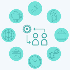 Discussion vector icon sign symbol