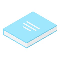 Blue office book icon. Isometric of blue office book vector icon for web design isolated on white background