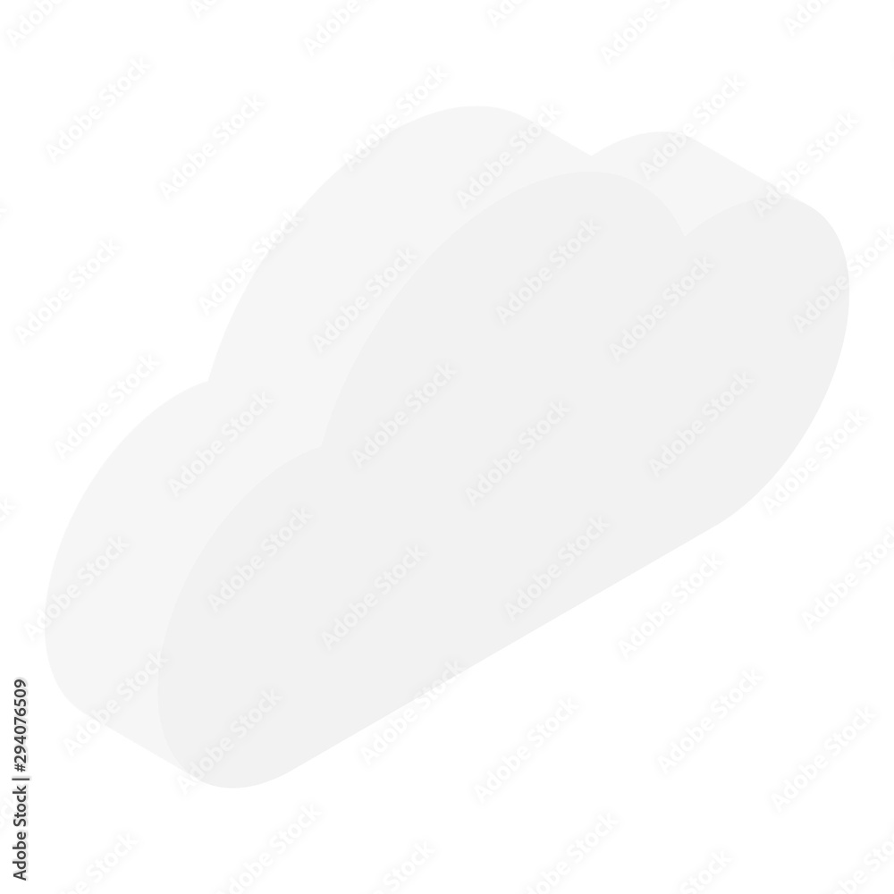 Poster cloud data server icon. isometric of cloud data server vector icon for web design isolated on white 