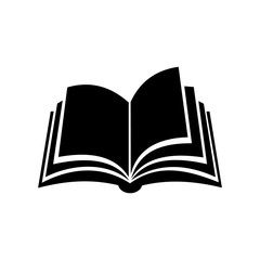 Open book icon isolated on white background