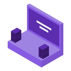 Concert scene icon. Isometric of concert scene vector icon for web design isolated on white background