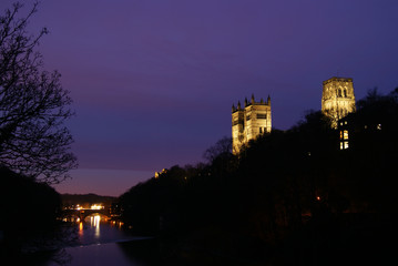 Fototapeta na wymiar Durham Cathedral at Night