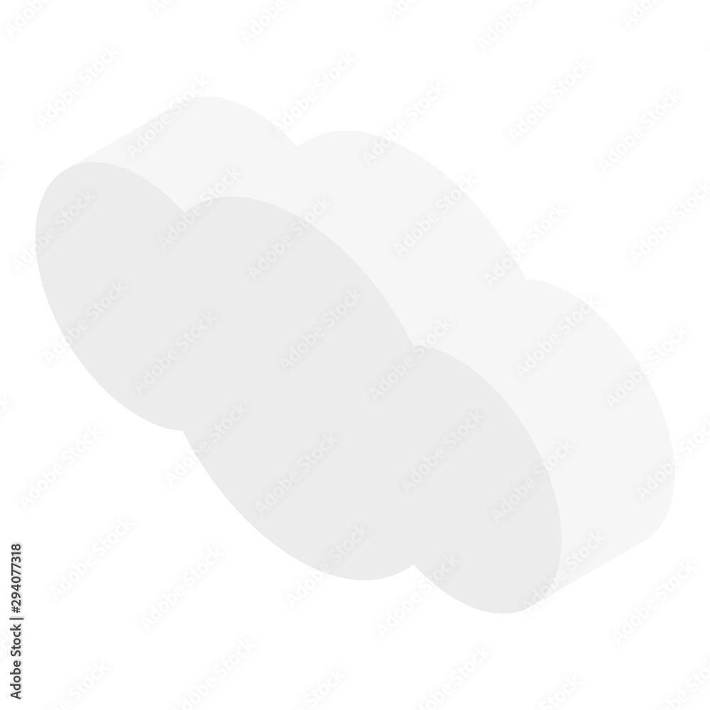 Poster data cloud icon. isometric of data cloud vector icon for web design isolated on white background
