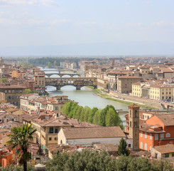 Fototapeta na wymiar Florence, Italy. City view from Piazzale Michelangelo