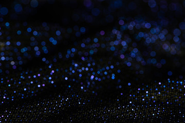 Blue glitter lights background. defocused. glitter lights background. defocused.