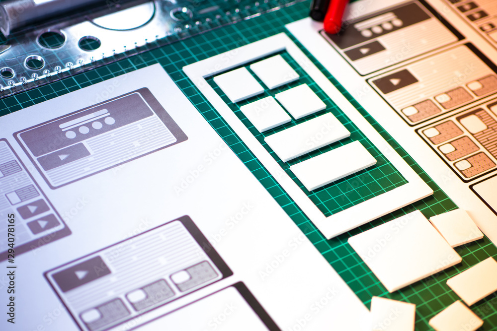 Poster the design of the training application for mobile devices is being developed. use templates. the des