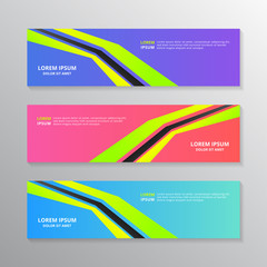 Business Banner Template, Web Header, Footer, Background Modern Design, in gradient color style, advertising