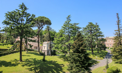 Interior Gardens and Buildings in Vatican City, Rome, Italy