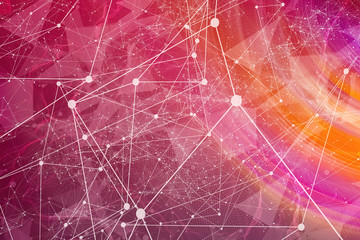 Abstract technology AI geometric lines background design