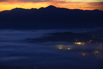 岩手県遠野市　高清水展望台からの雲海