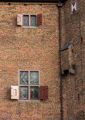 Medieval Castle Walls with Latrine and Shuttered Windows