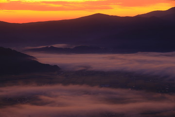 岩手県遠野市　高清水展望台からの雲海