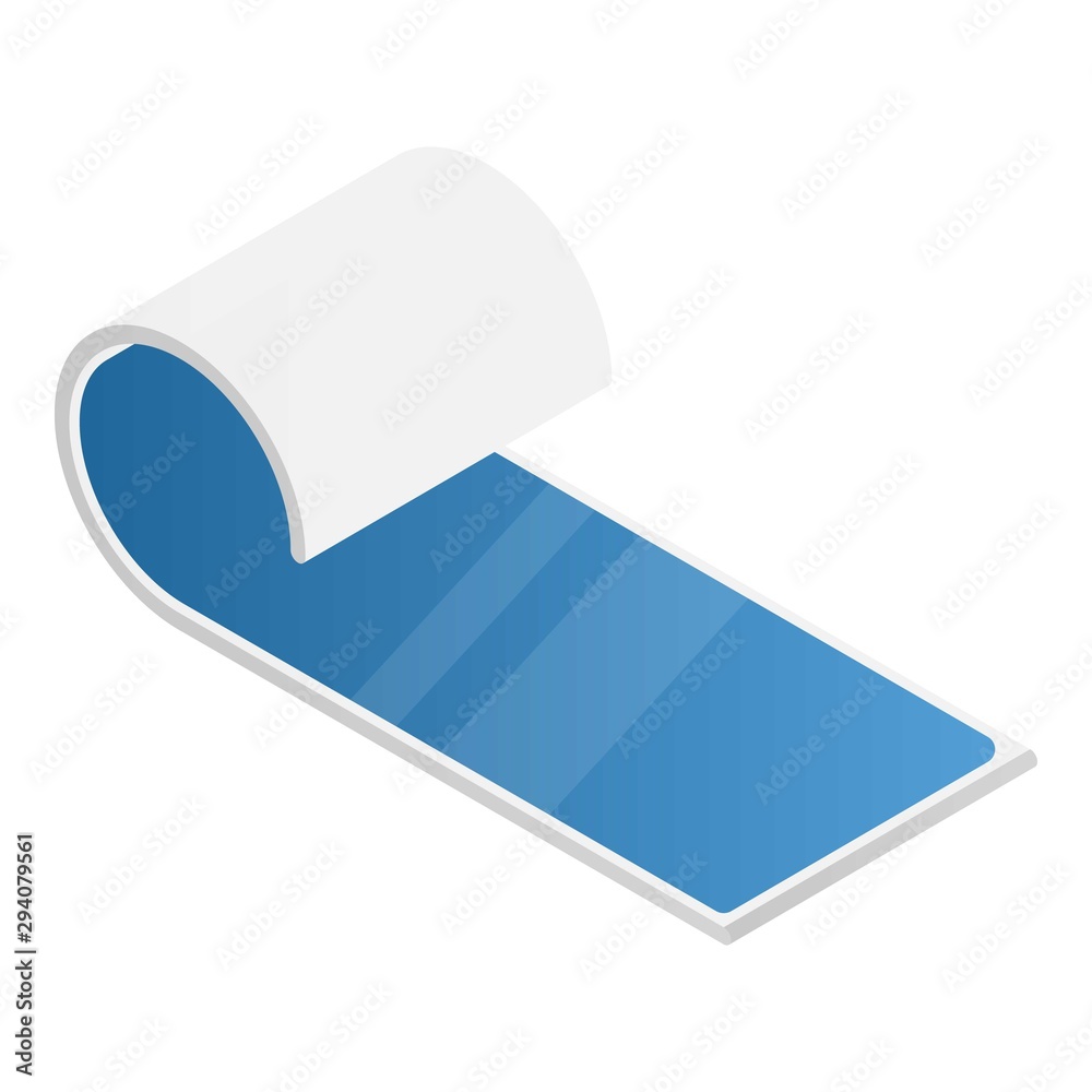 Poster flexible display icon. isometric of flexible display vector icon for web design isolated on white ba