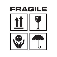 Fragile Icon, Packaging Icon