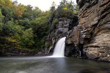 Fototapeta na wymiar Linville Falls on the Blue Ridge Parkway, North Carolina