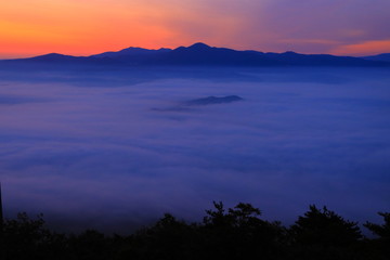 岩手県遠野市　高清水展望台からの雲海