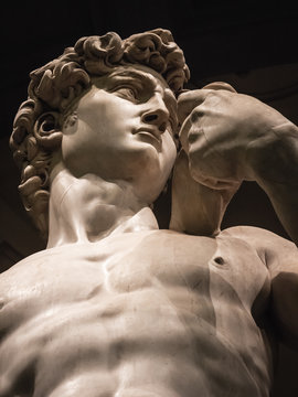 details of David by Michelangelo