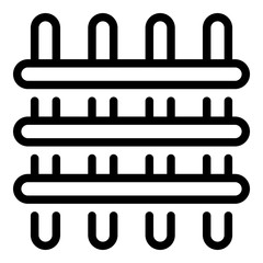 Fototapeta premium Prison bars icon. Outline prison bars vector icon for web design isolated on white background