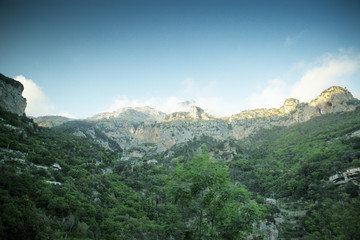  mountain view along the coastline of amalfi