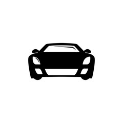 Sedan car front,car simple icon logo