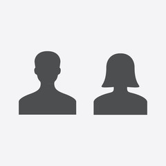 Profil icon,man and woman silhouette icon © ahmad