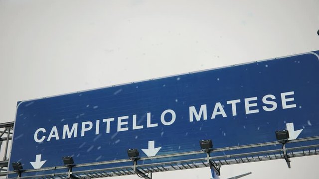 Airplane Landing Campitello Matese in Christmas