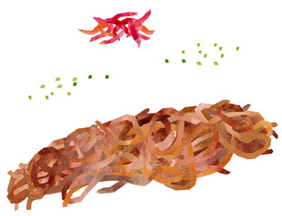 焼きそばパン　イラストセット