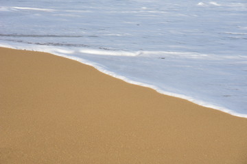 soft wave on the sandy beach summer Time concept,copy space.